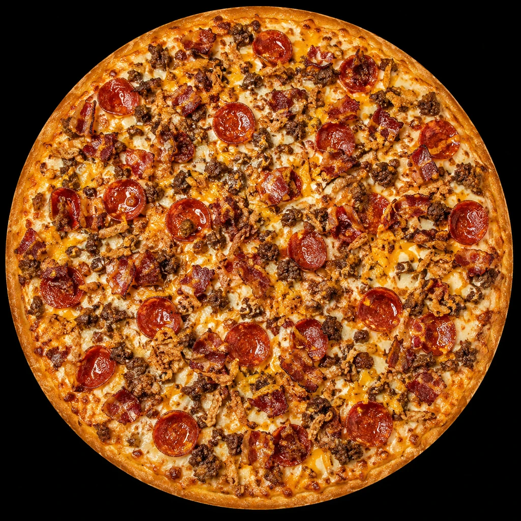 Pepperoni, bacon y cebolla
